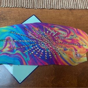 Women’s tie-dyed embellished headband for riding